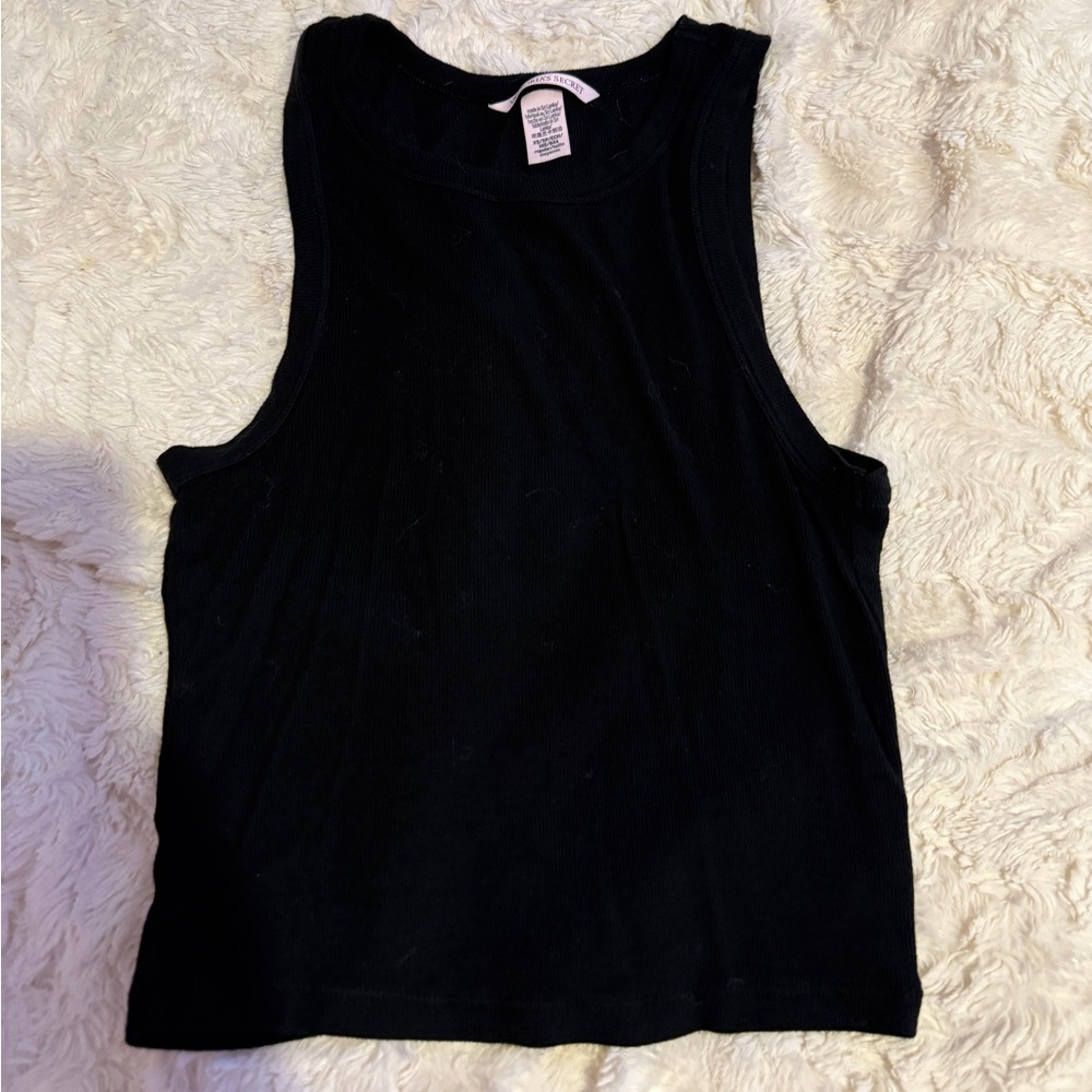 Victoria Secret Black Crop Sleeveless Women's Top- XS